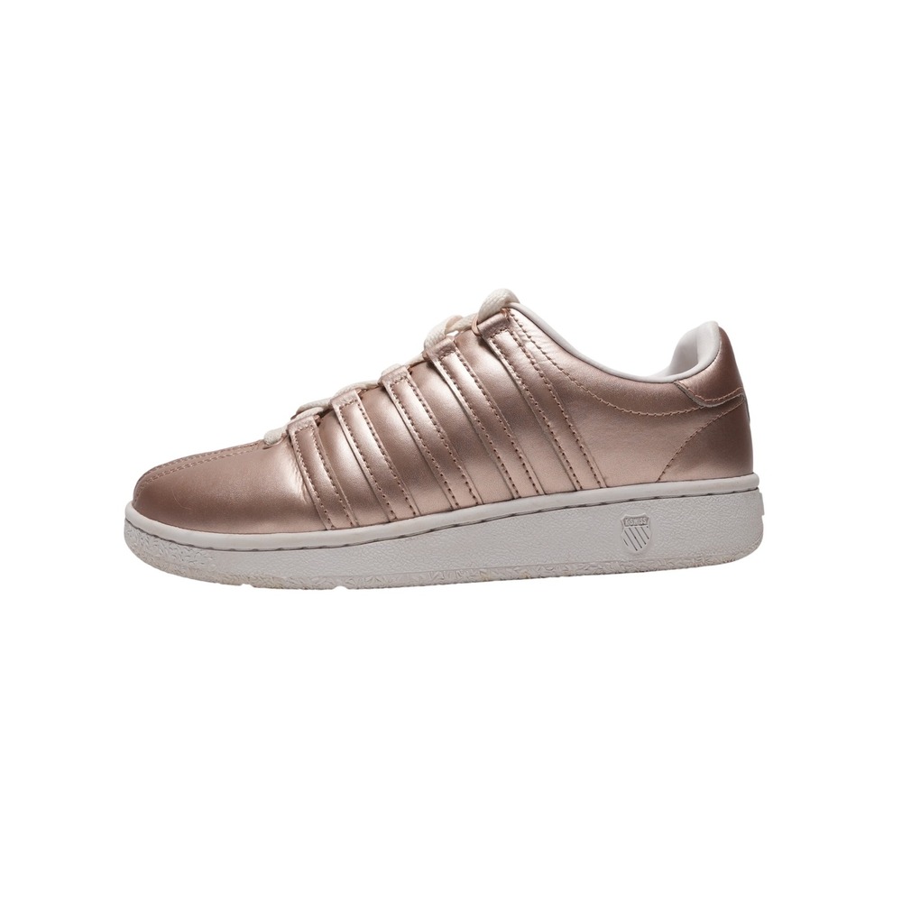 K-Swiss Classic VN Womens 7 Rose Gold Metallic Sneakers Low Top Leather Shoes